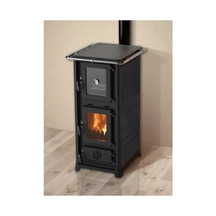 Poêle à bois avec four et plaque de cuisson Olympia Plus - 13 Kw - E-bois